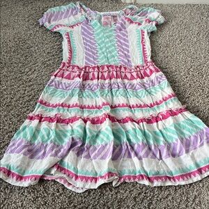 Colorful Striped Kids Casual Dress